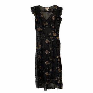 MAYLE sheer floral print dress sleeveless dress
